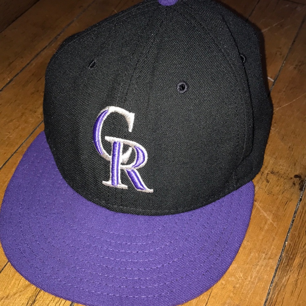 Colorado Rockies Black and Purple Baseball Cap‎
